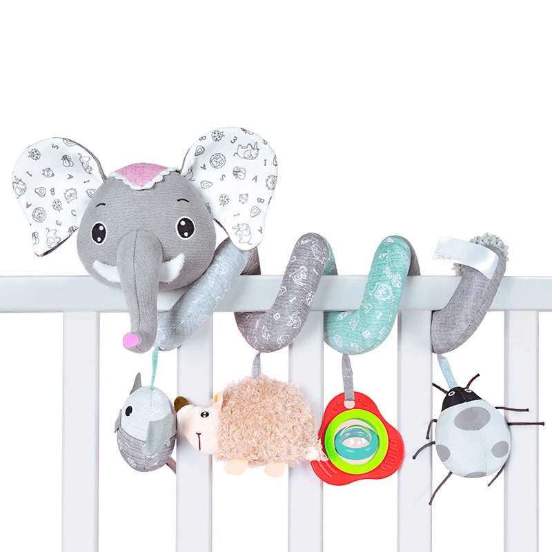 Babyspeelgoed spiraal pluche – Zintuiglijke stimulatie – BPA-vrij – Voor baby & peuter