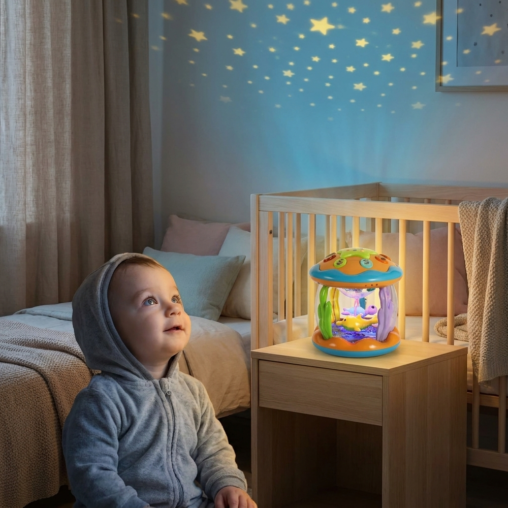 Sterrenprojector Nachtlampje voor Baby – Rustgevend Nachtlicht met Muziek
