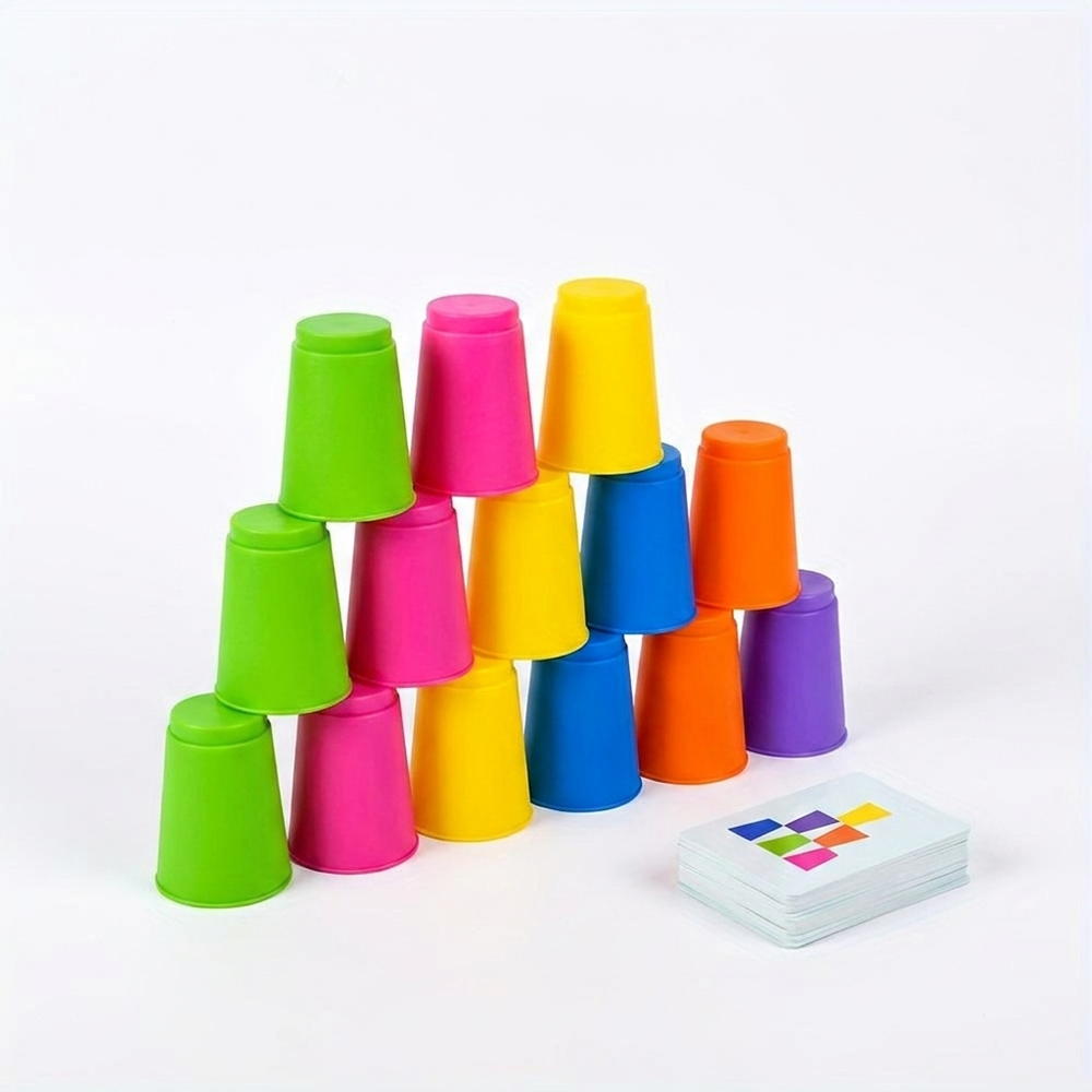 Stapelbekers Puzzelspel voor Kinderen – Educatief Snelheids- en Reactiespel