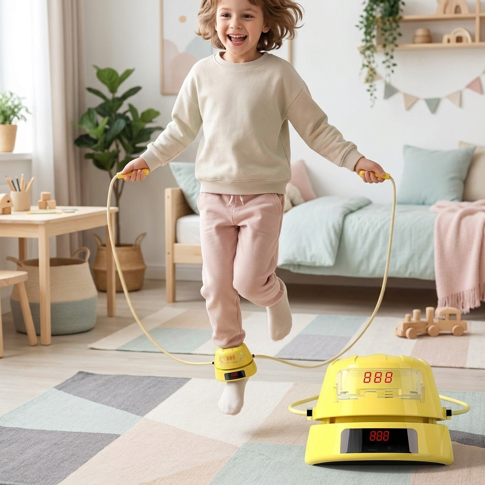 Elektronisch Springtouw voor Kinderen – Enkel-Springspel met Teller & Muziek