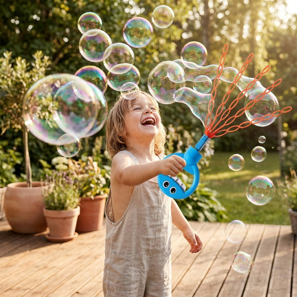 Bellenblaasstok met 32 Gaten – Smiley Bellenblazer voor Extra Veel Bubbels (2-pack)