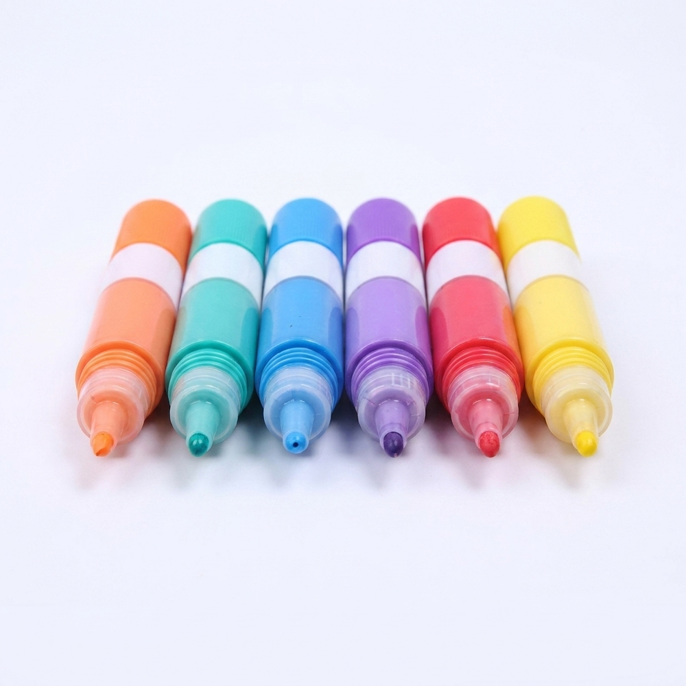Puffy 3D Tekenpennen Set van 6 – Popcorn Pennen met Opzwellend Effect voor Kinderen