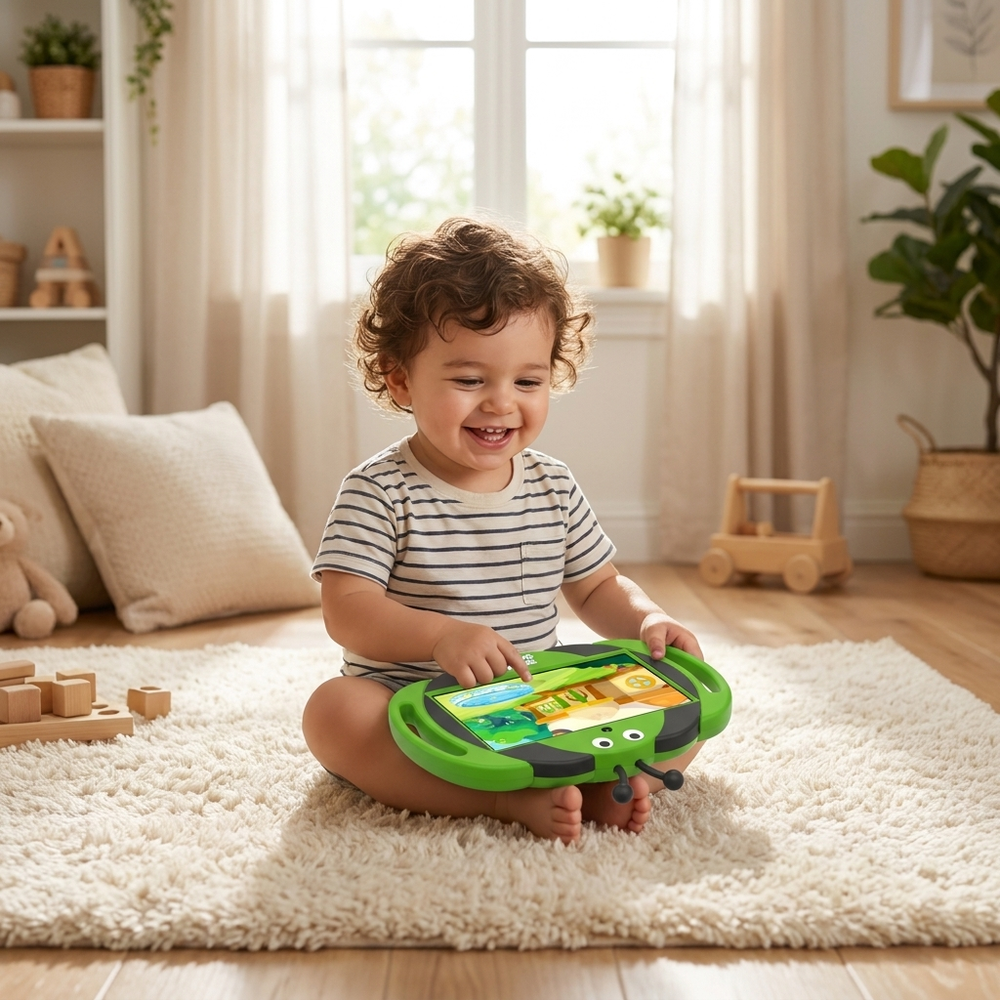 Kindertablet 7 inch (Android 13) – met Schokbestendige Hoes & Ouderlijk Toezicht