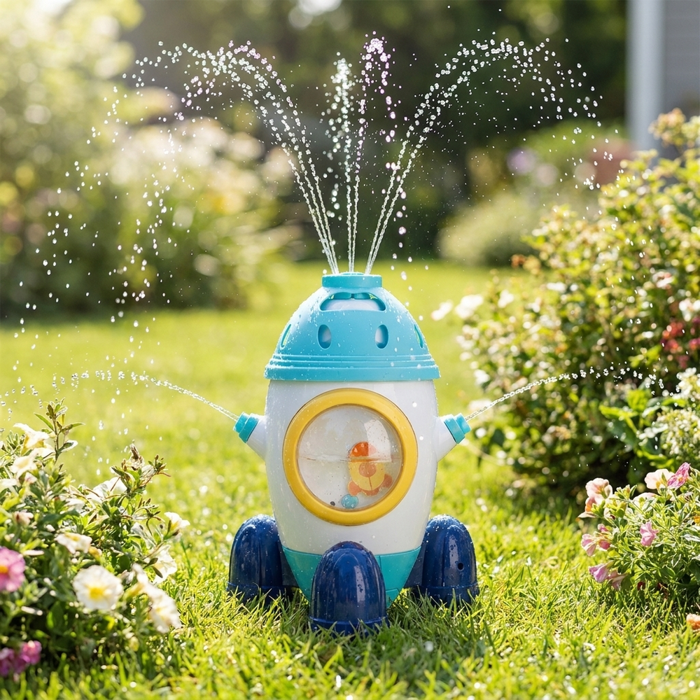 RocketSplash raketfontein buitenspeelgoed vanaf 3 jaar – waterpret voor de tuin met tuinslang