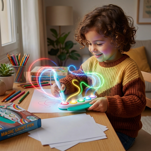 Magische lichtpen voor kinderen – tekenen met licht en muziek zonder vlekken