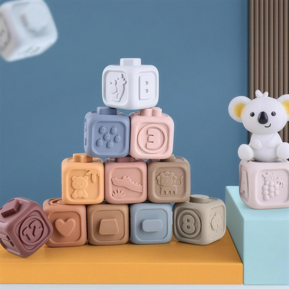 Baby Bijtring & Stapelspeelgoed – SenseStack Set