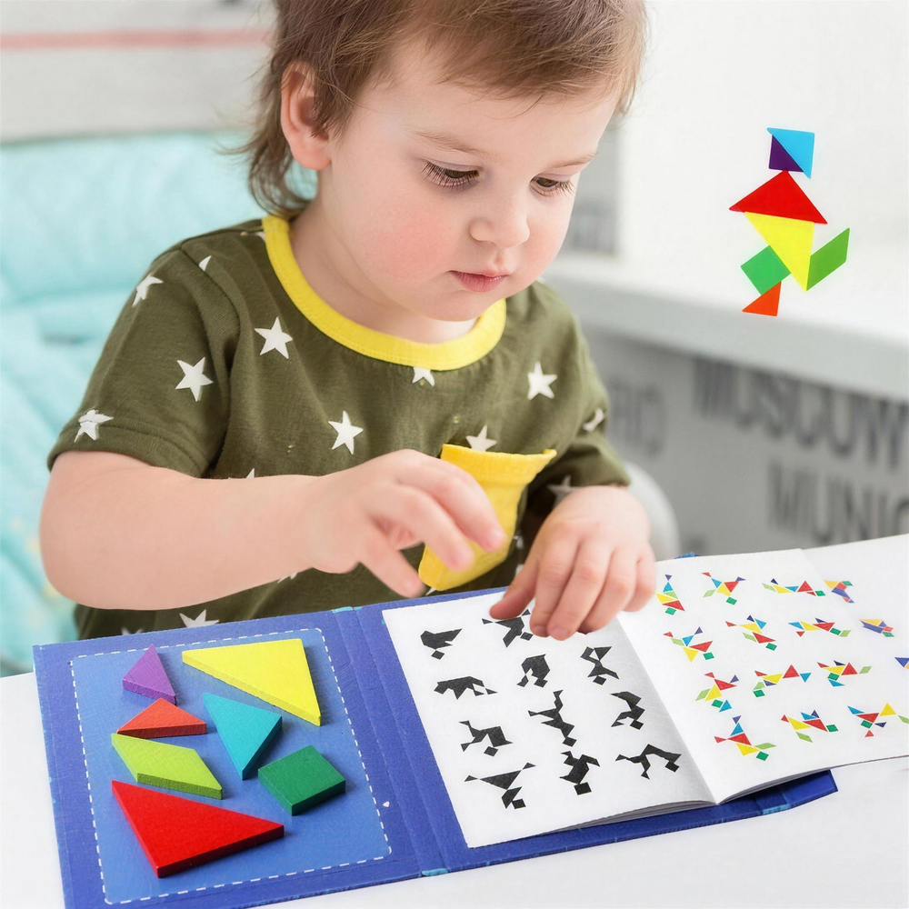 LogicCraft – Educatieve Houten Tangram Puzzel voor Kinderen