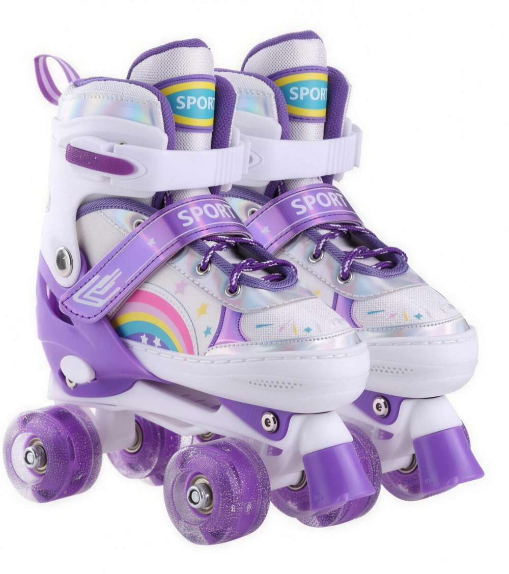 Verstelbare Rolschaatsen voor Kinderen – Glitter Design & Comfortabele Pasvorm
