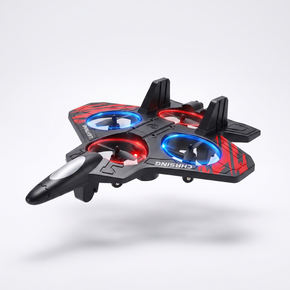 Kinder RC Stuntvliegtuig met LED-verlichting – Bestuurbaar Speelgoedvliegtuig 2.4G