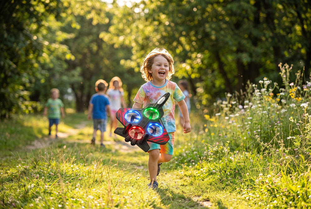 Kinder RC Stuntvliegtuig met LED-verlichting – Bestuurbaar Speelgoedvliegtuig 2.4G