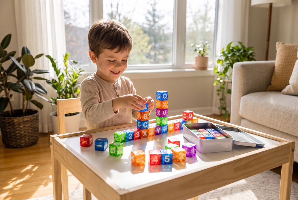 Magnetische Letter- en Rekenkubussen – Educatief Leerspeelgoed voor Kinderen 3+