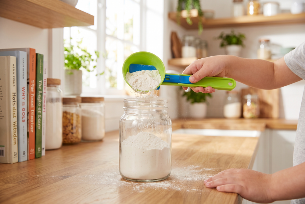 Maatlepel met Trechter voor Babymelkpoeder – 2-in-1 Doseerhulp
