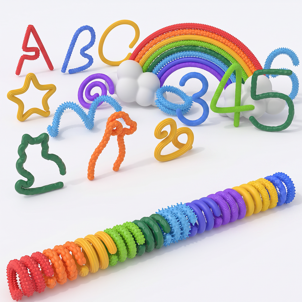 Sensorische Fidget Sticks – Flexibel Siliconen Anti-stress Speelgoed voor Kinderen