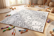 Grote Kleurdeken voor Kinderen – Wasbaar & Herbruikbaar Kleurkleed 100 x 150 cm