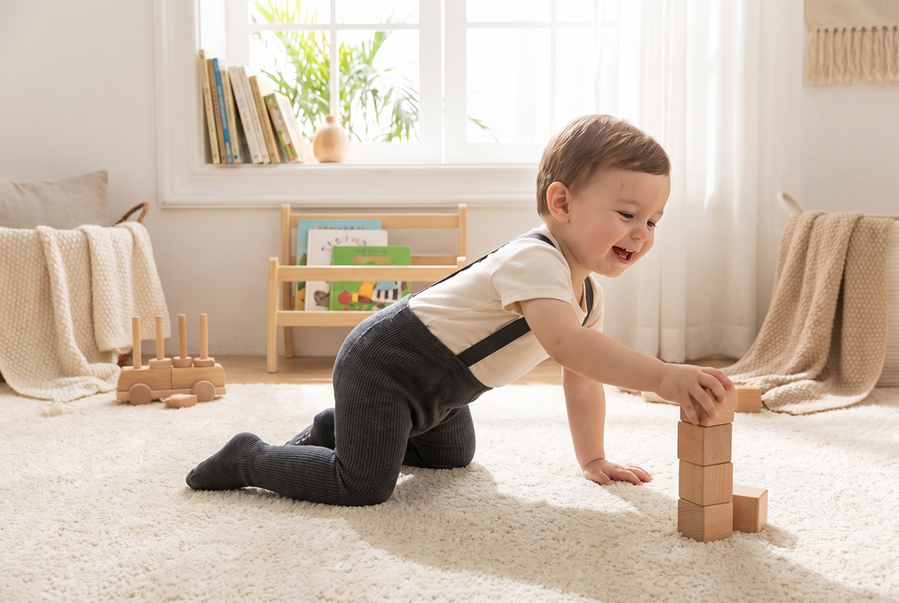 Kinderlegging met Bretels – Zacht Ademend Katoen Uniseks