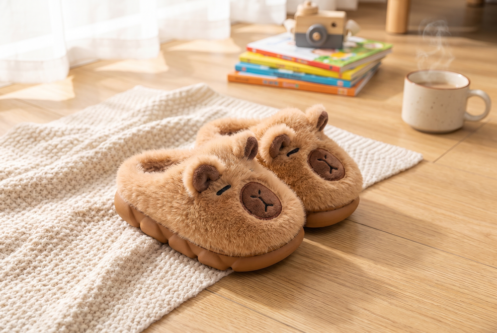 Pluche Winterslippers met Dierenontwerp voor Kinderen