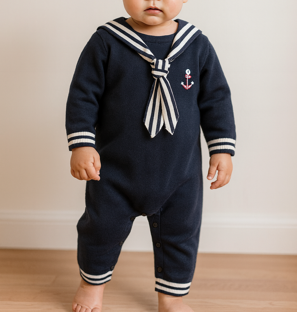 Sailor Baby & Peuter Romper – Maritieme Stijl