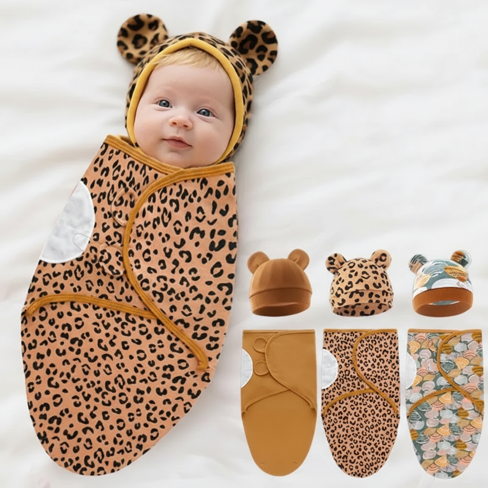 CalmiNest Baby Cocoon Swaddle – Ademend Katoenen Inbakerdeken voor Pasgeborenen – Warm & Veilig Slapen