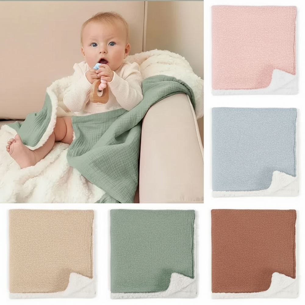 Avelino Kids LumaNest 4-in-1 Inbakerdoek – Ademend & Zachte Babydeken voor Pasgeboren Baby’s