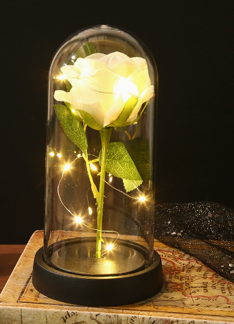 EternaGlow Eeuwige Roos met LED onder Stolp – Romantisch Cadeau voor Moederdag & Valentijn