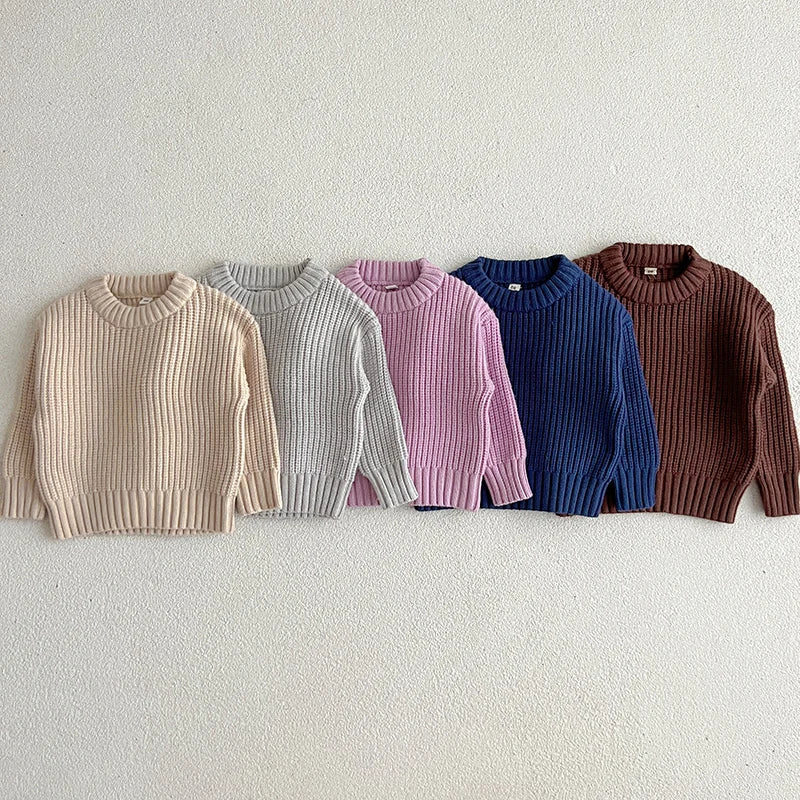 Arvella Junior CozyWeave Kids Pullover – Zachte Unisex Katoenen Kindertrui voor Herfst en Winter