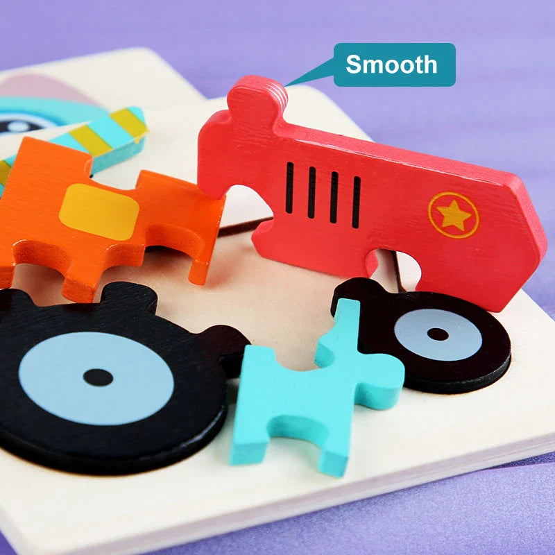 3D Houten Dierenpuzzel – Educatief Speelgoed voor Peuters & Kleuters | Creativiteit & Fijne Motoriek