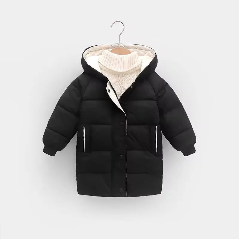 Kinder Winterjas Waterdicht & Warm – Stijlvolle Jas met Afneembare Capuchon voor 5-12 Jaar