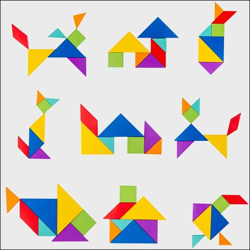 LogicCraft – Educatieve Houten Tangram Puzzel voor Kinderen