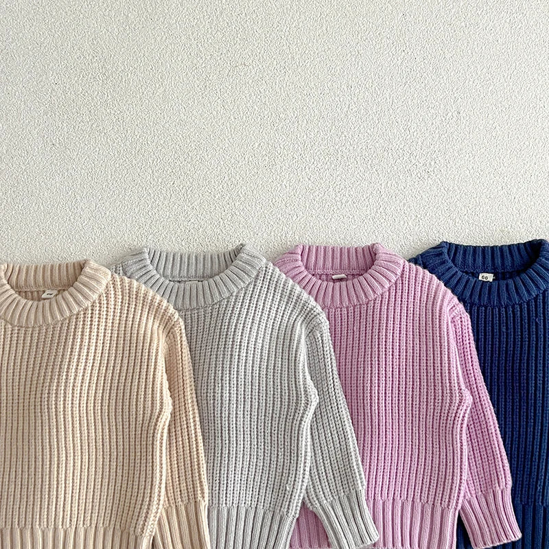 Arvella Junior CozyWeave Kids Pullover – Zachte Unisex Katoenen Kindertrui voor Herfst en Winter