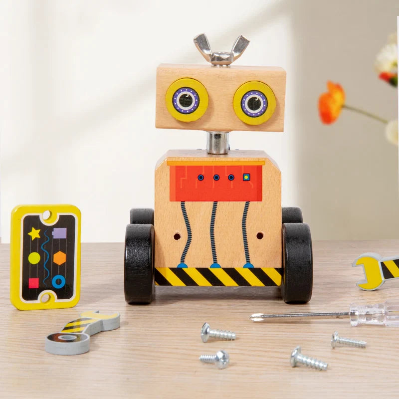BuildBot Houten Constructiespeelgoed – Educatief Bouwspeelgoed voor Kinderen 3+ | Creativiteit & Motoriek