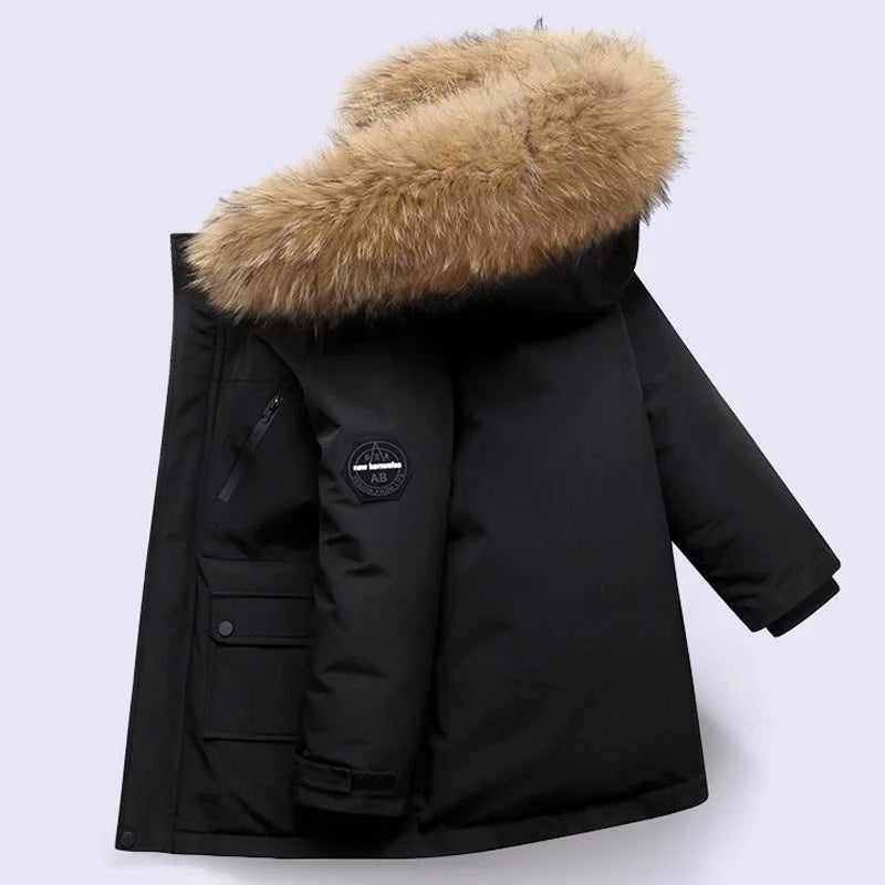 Kinder Winterjas Waterdicht & Warm – Stijlvolle Jas met Afneembare Capuchon voor 5-12 Jaar