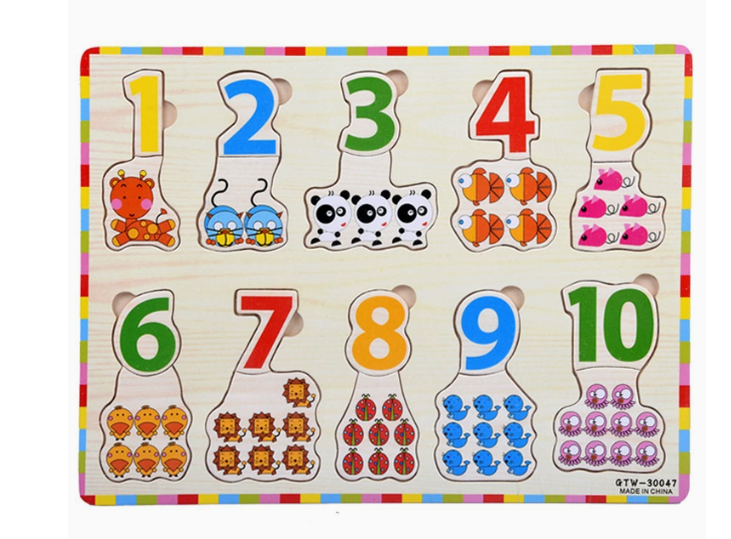 Houten Puzzel Set Kind – Educatieve Puzzels (6-in-1, 3+)