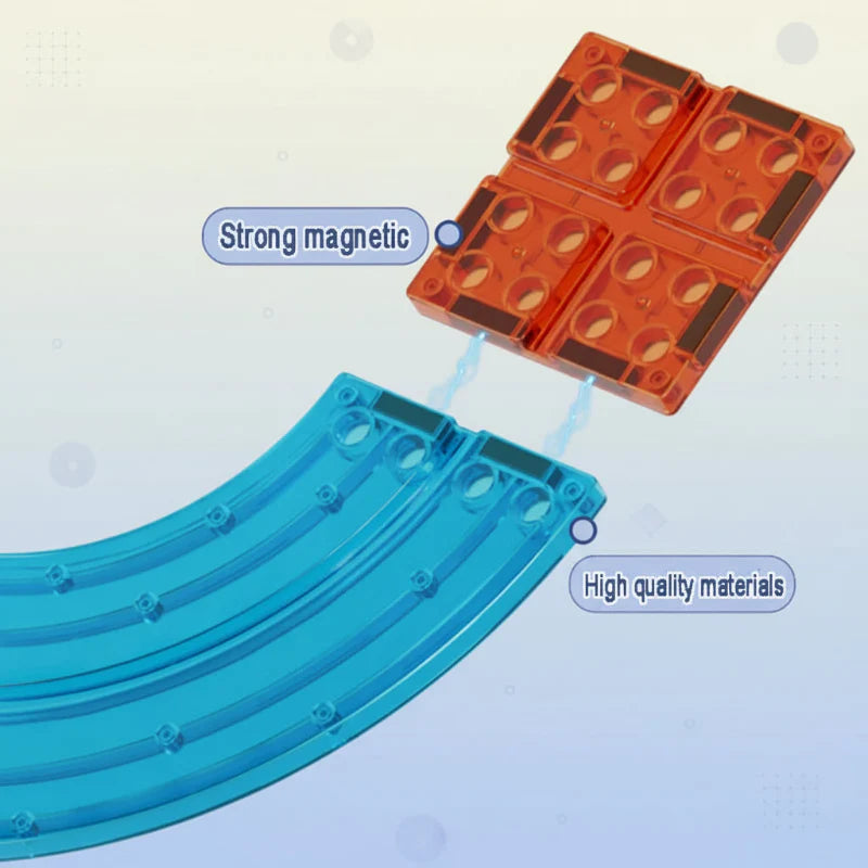 Kinetrix Play Voltigo BuildRail – Magnetische Bouwset met Elektrische Racebaan voor Creatief en Technisch Spel