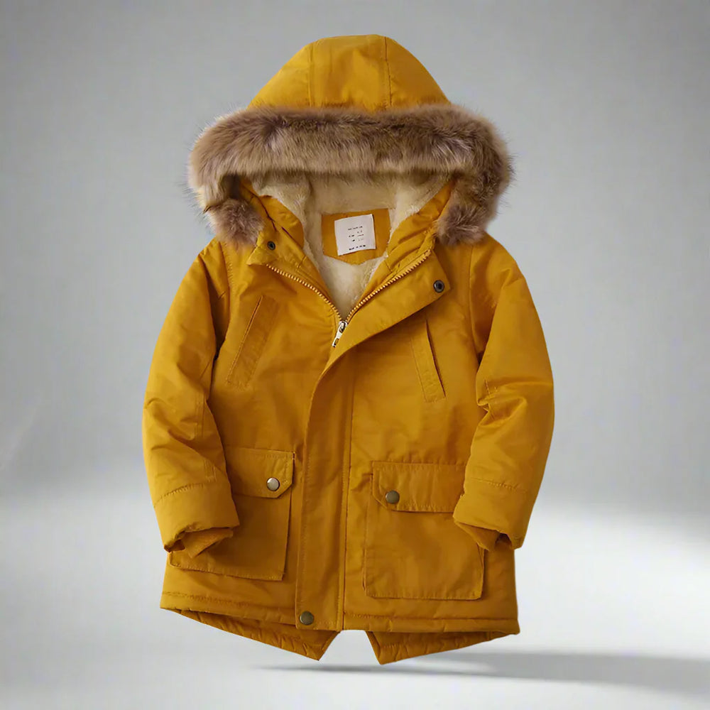 Warme Kinder Winterjas met Capuchon – Comfortabele Gevoerde Jas voor Koude Dagen