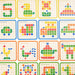 Houten mozaïekpuzzel met 120 stukjes – 20 dubbelzijdige kaarten | patronenpuzzel Montessori