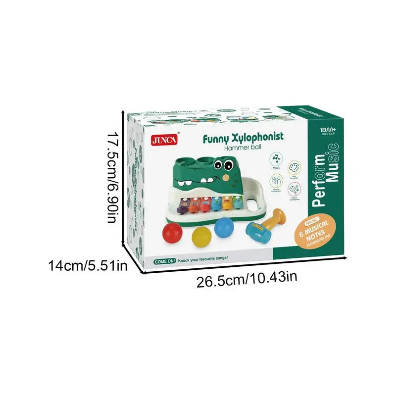 Melody xylofoon Croc – Educatief Kindermuziekspeelgoed • Stimuleer Creativiteit & Motoriek