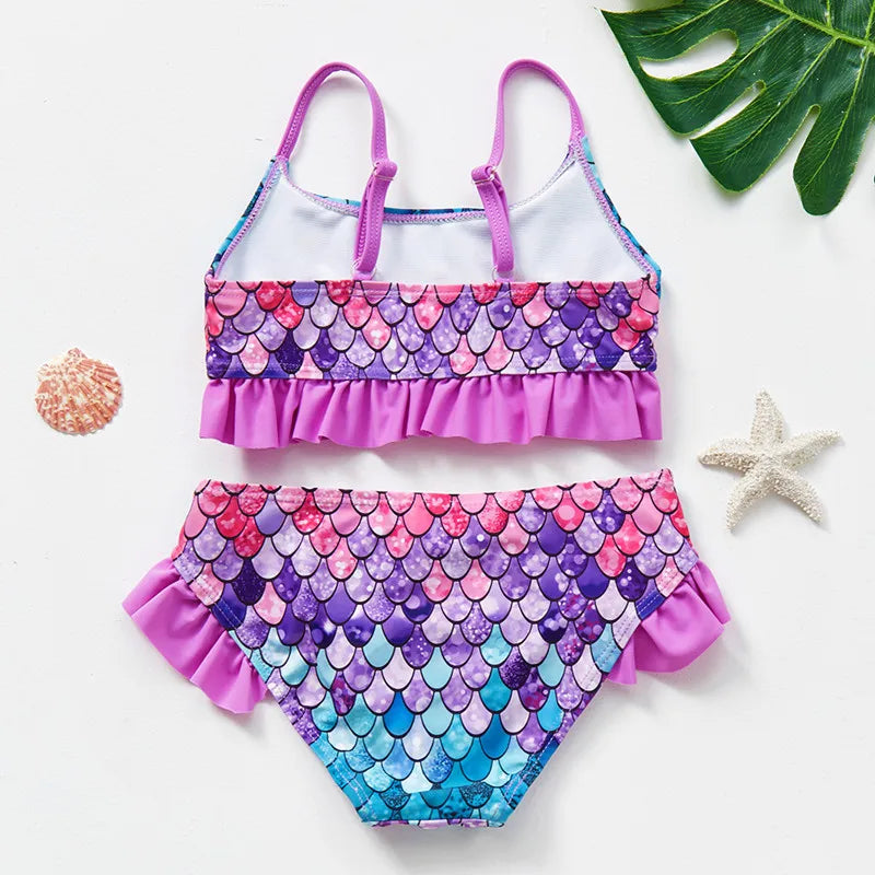 Sneldrogende Meisjes Bikini met Vrolijke Print – Comfortabel & Zomerproof (0-11 jaar)