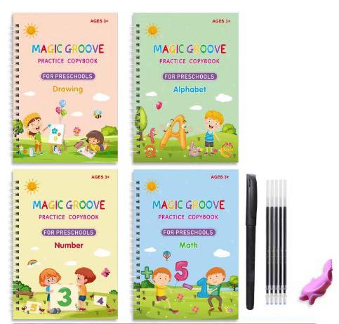 Schrijven Leren Set Kind – Herbruikbare Oefenboekjes (3+)