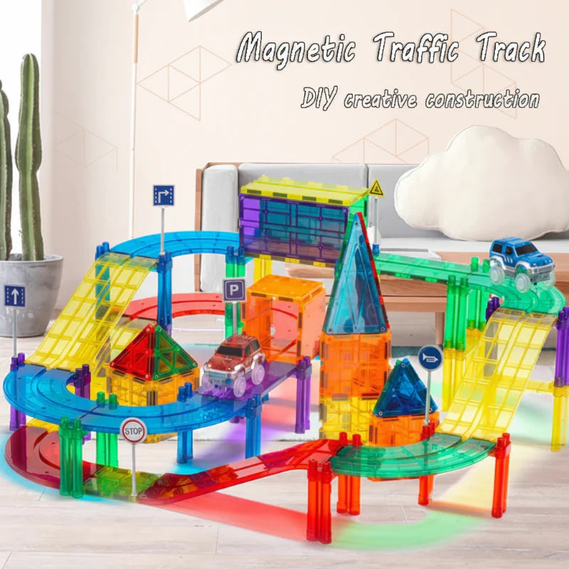 Kinetrix Play Voltigo BuildRail – Magnetische Bouwset met Elektrische Racebaan voor Creatief en Technisch Spel
