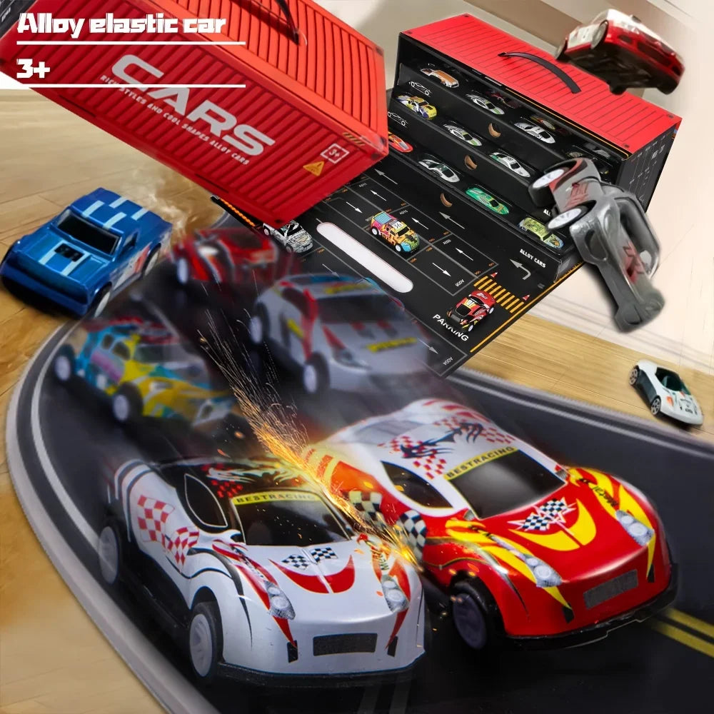 Raceauto Set 48 Stuks – Mini Auto’s met Racebaan & Opbergbox (3+ jaar)