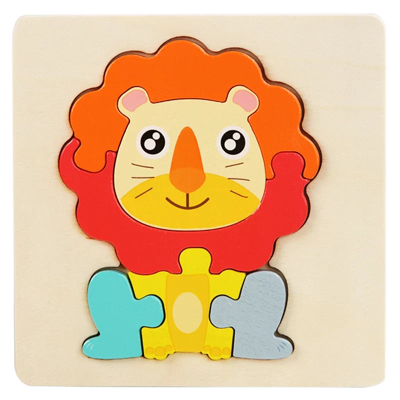 3D Houten Dierenpuzzel – Educatief Speelgoed voor Peuters & Kleuters | Creativiteit & Fijne Motoriek