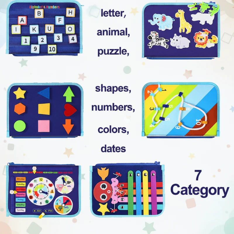 Busy Board Montessori – Activiteitenbord voor Peuters 7-in-1