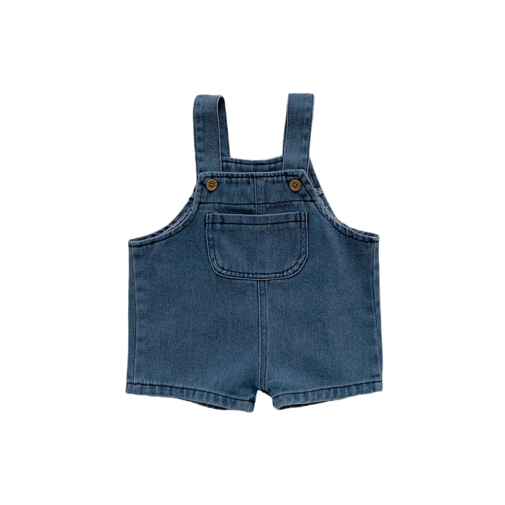 Denim Baby Kledingset – Comfortabele Tuinbroek & T-Shirt – 0-3 jaar | LittleTrail