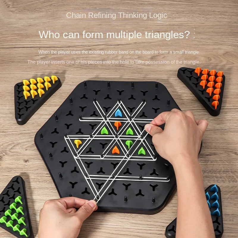 Strategiqo Triomesh – Compact Strategisch Bordspel voor Gezin & Vrienden | Logisch Denkspel 2–4 Spelers
