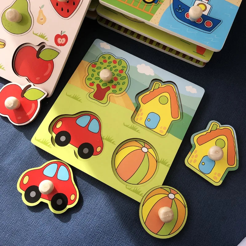 Houten Fruit Puzzel – Educatief Speelgoed voor Peuters | Motoriek & Creativiteit