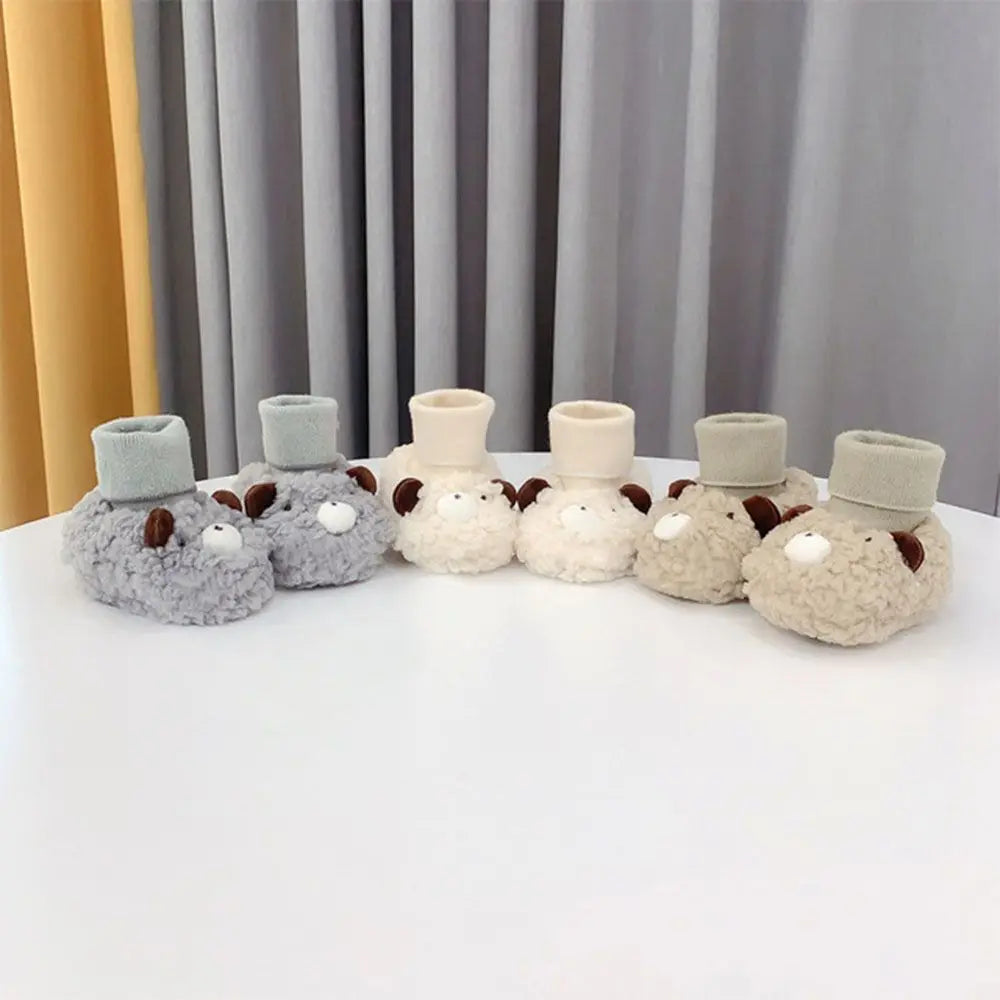 CuddlePaws – Schattige Beertjes – Warme Baby Slofjes