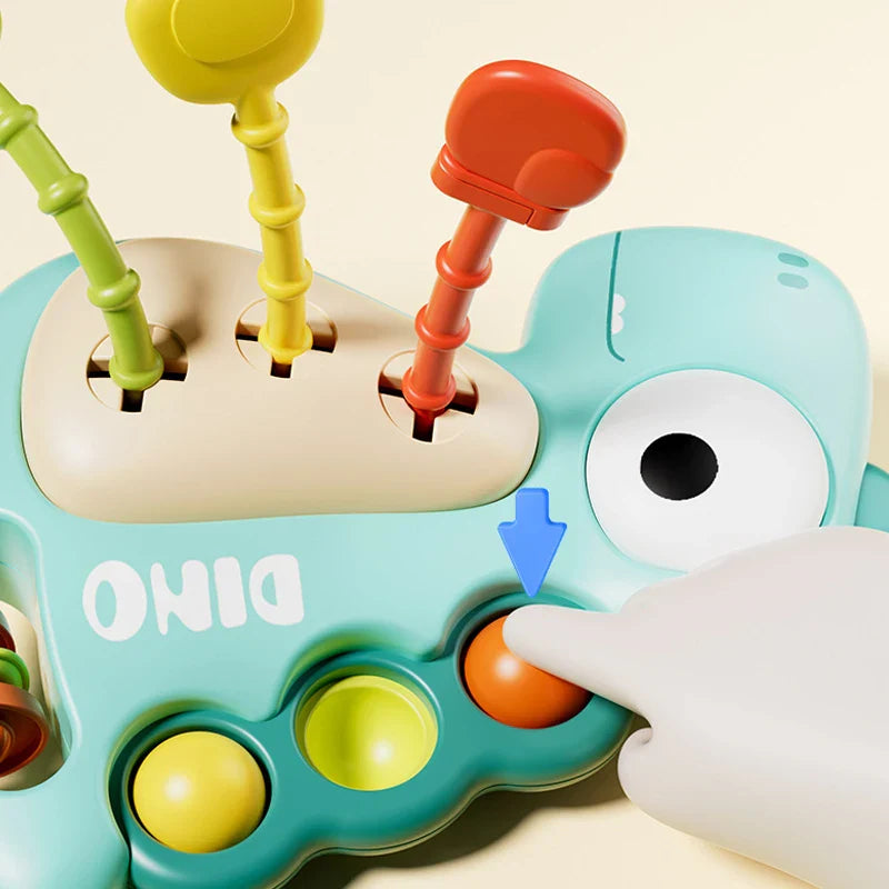 DinoGrip – Sensorisch Trek Speelgoed – Dino Bijtspeeltje voor Baby's