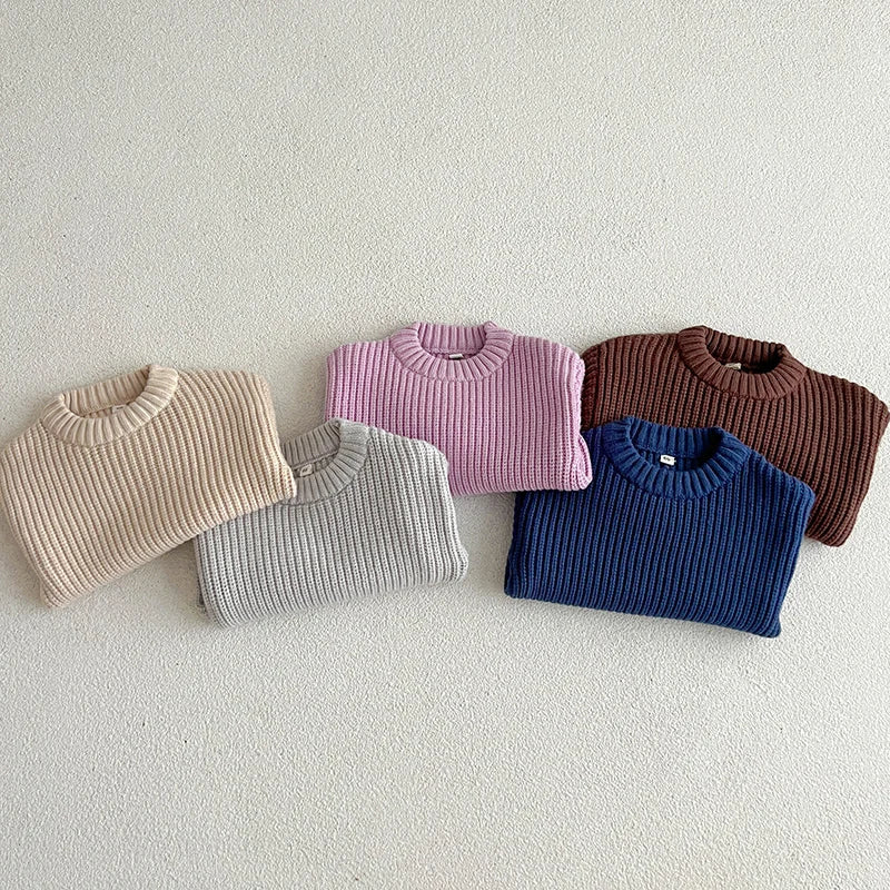Arvella Junior CozyWeave Kids Pullover – Zachte Unisex Katoenen Kindertrui voor Herfst en Winter