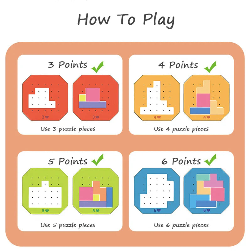 Logische Blokken Geometrische Puzzel – Educatief Speelgoed voor Kinderen