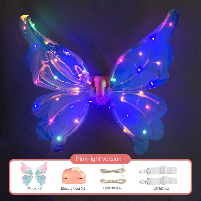 Lichtgevende Elfenvleugels voor Kinderen – Beweegbaar, Muziek, LED-effecten en Perfect voor Feestjes